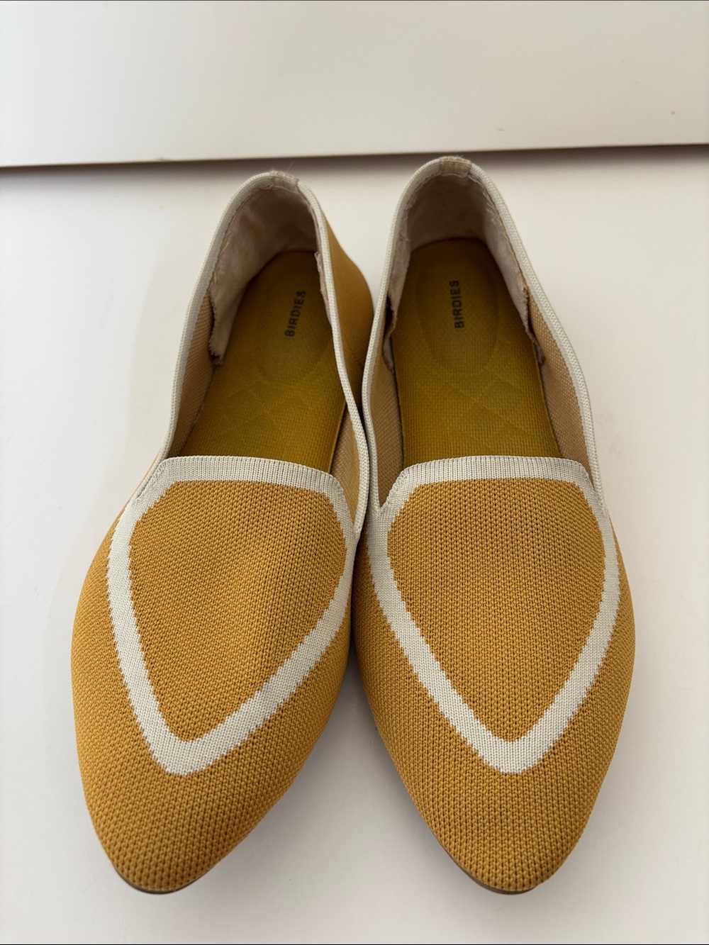 Birdies Blackbird Ballet Flats Point Toe Shoes Yellow Office Comfort Women 10.5